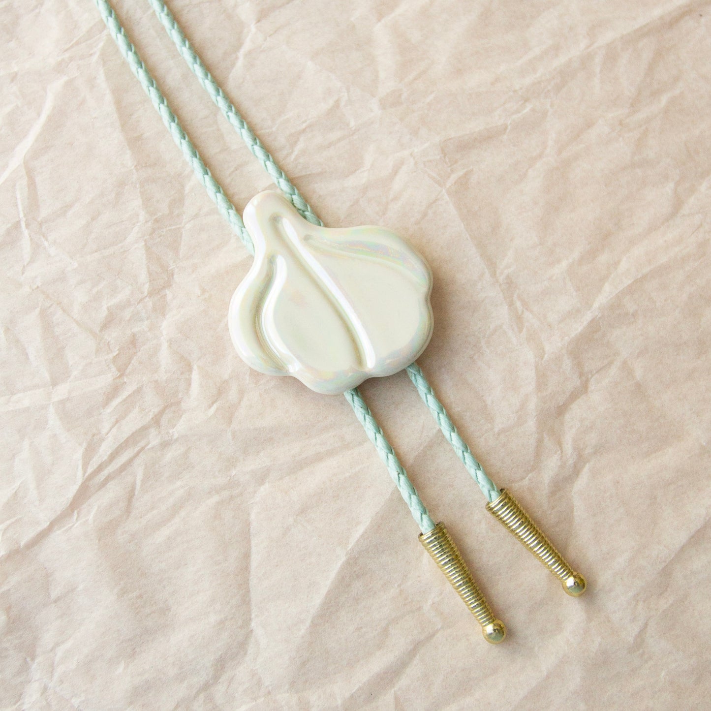 Iridescent Garlic Bolo Tie