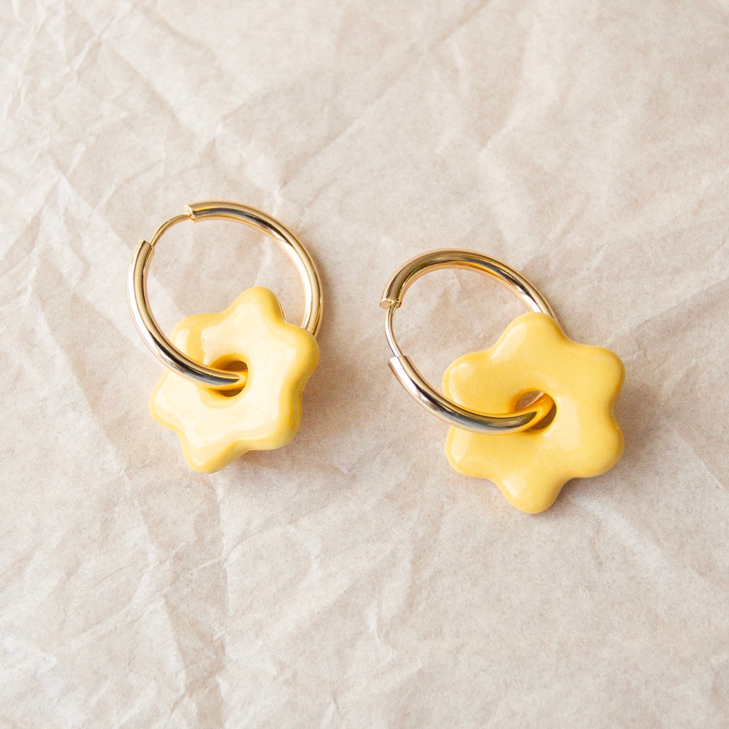Daisy Hoops - Butter