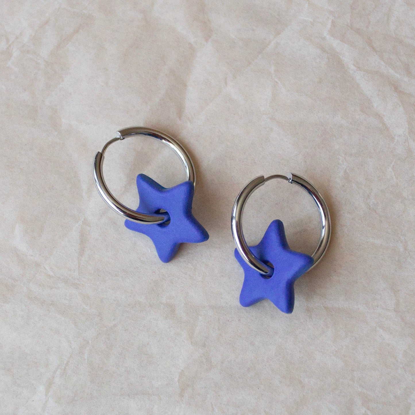 Star Hoops - Cobalt Blue