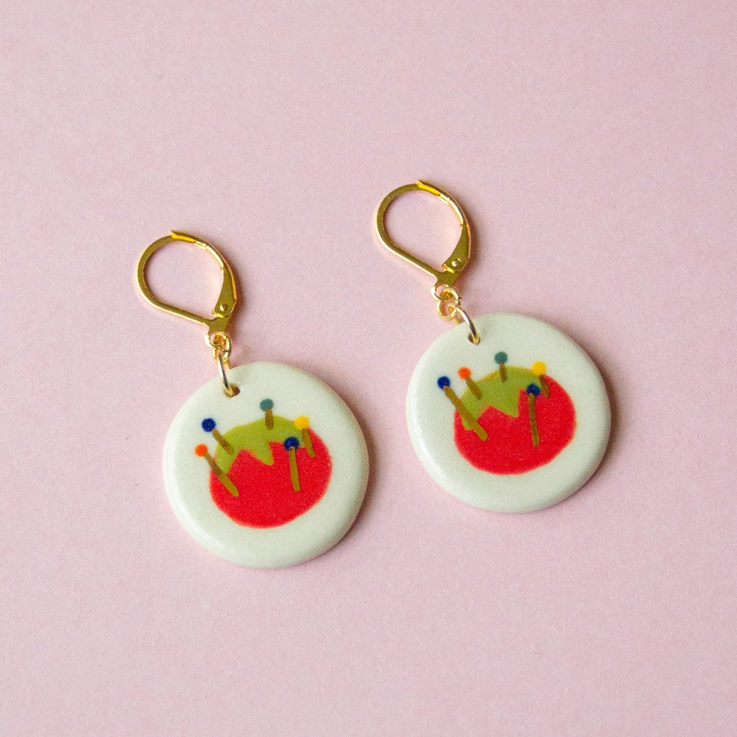 PRE-ORDER Tomato Pin Cushion Earrings