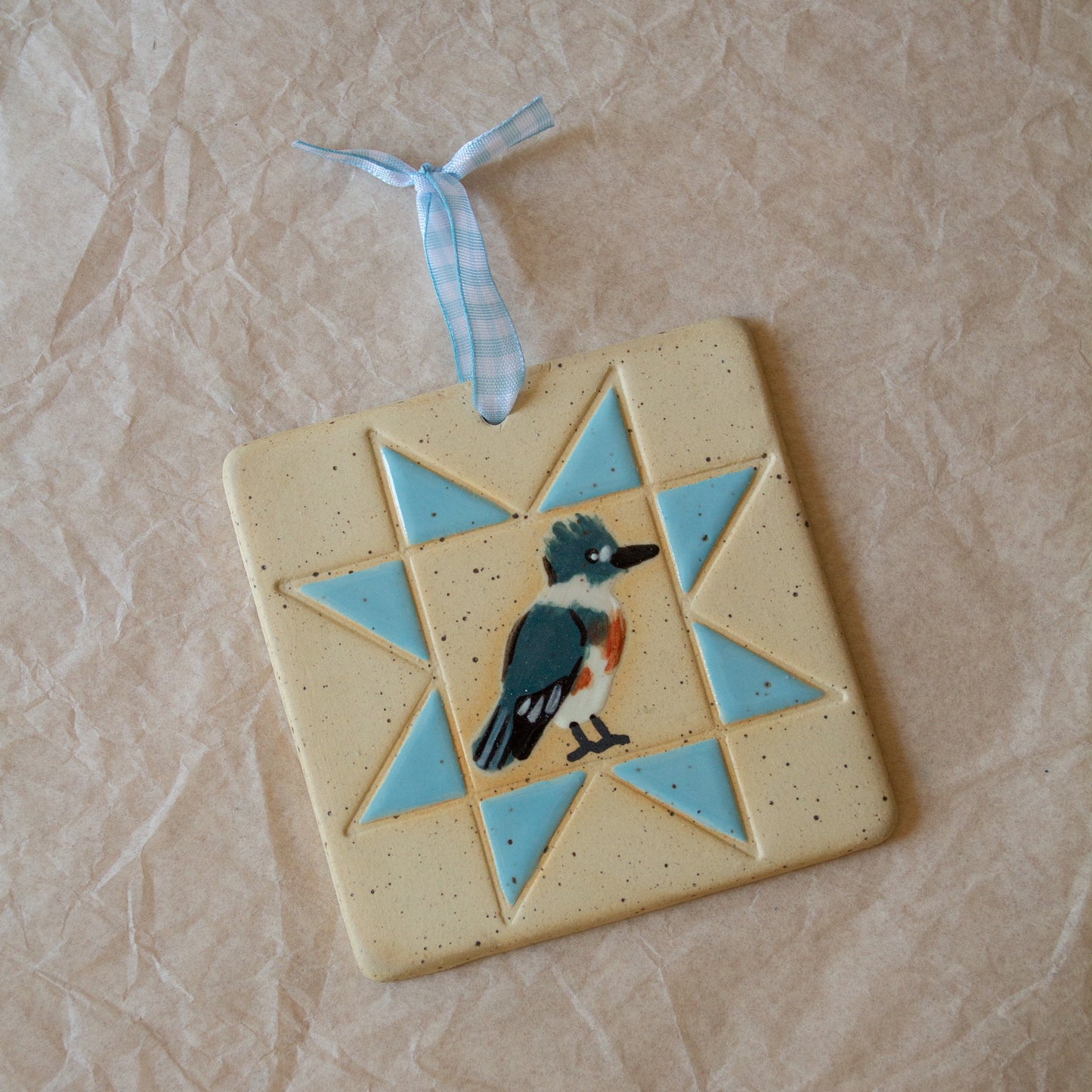 Belted Kingfisher Wall Hanging