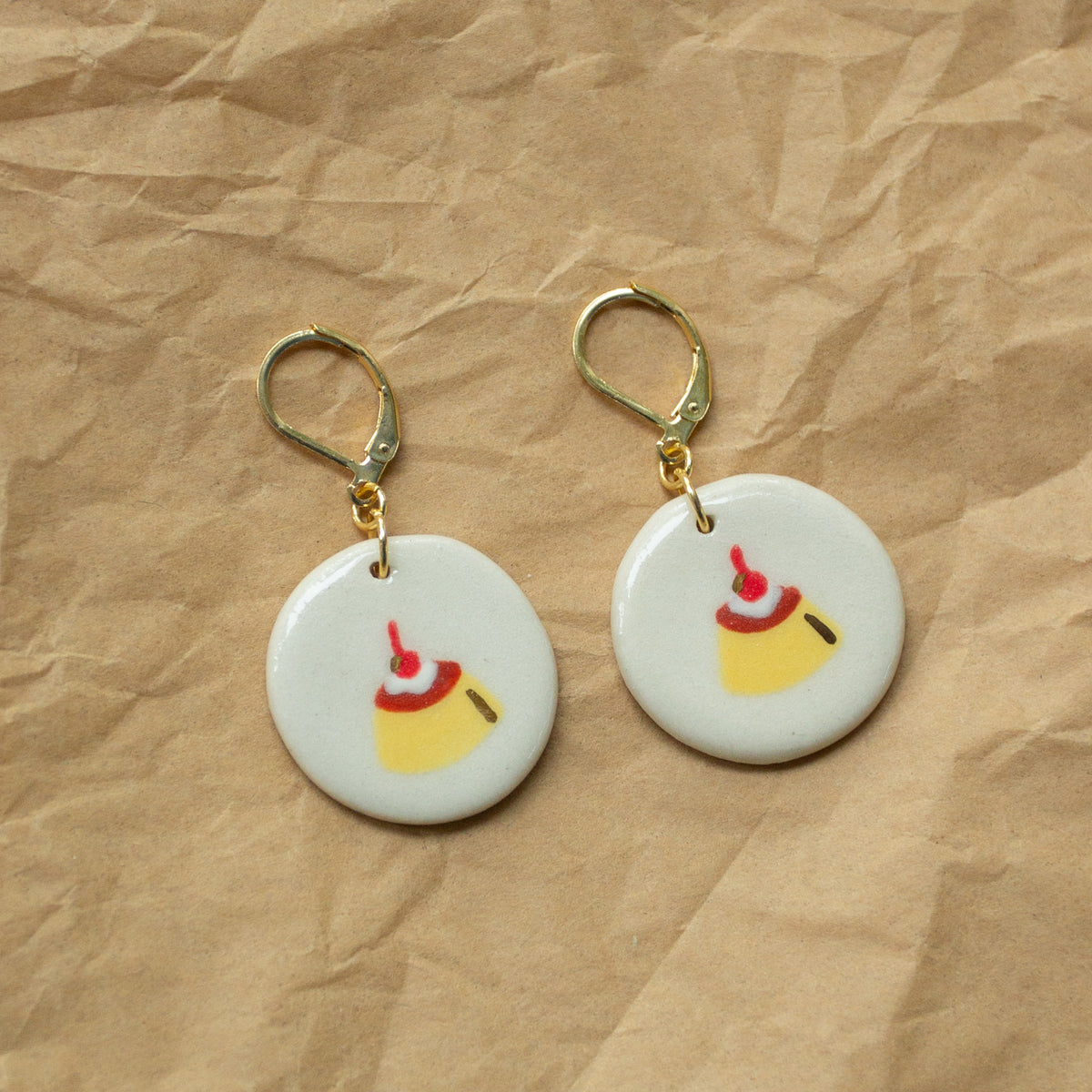 Flan Pudding Earrings