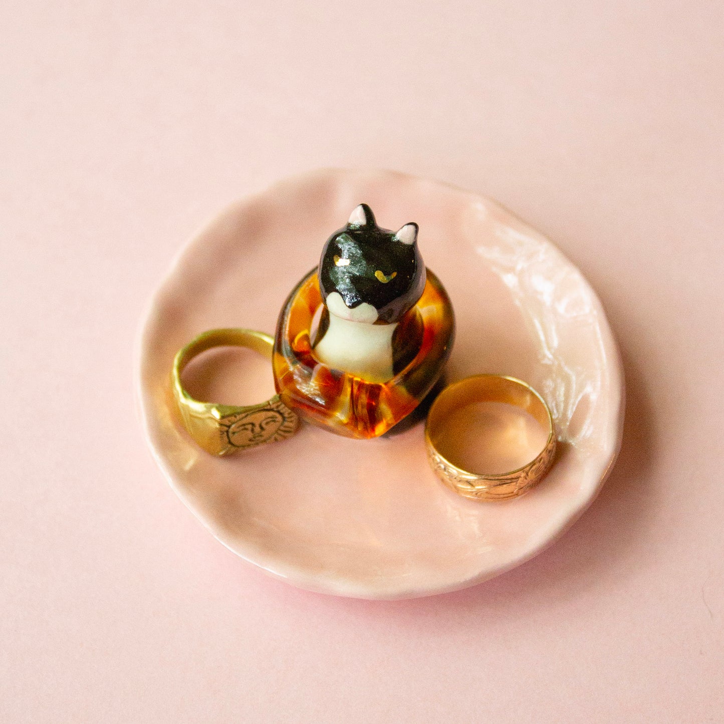 Tuxedo Cat Trinket Dish