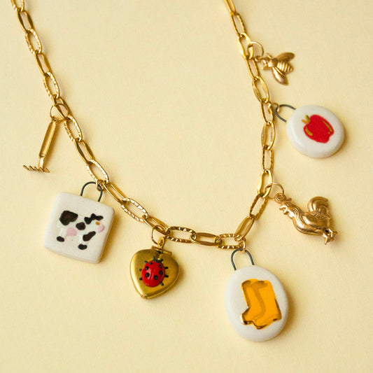 Yellow Rainboots Charm Necklace