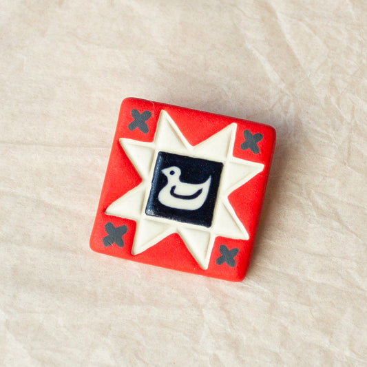 Nancy Nickolson x Meghan MacWhirter - Duck Quilt Brooch