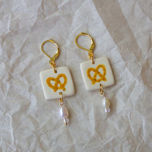 Tile Earrings - Pretzel