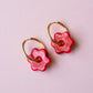 Daisy Hoops - Cherry Red