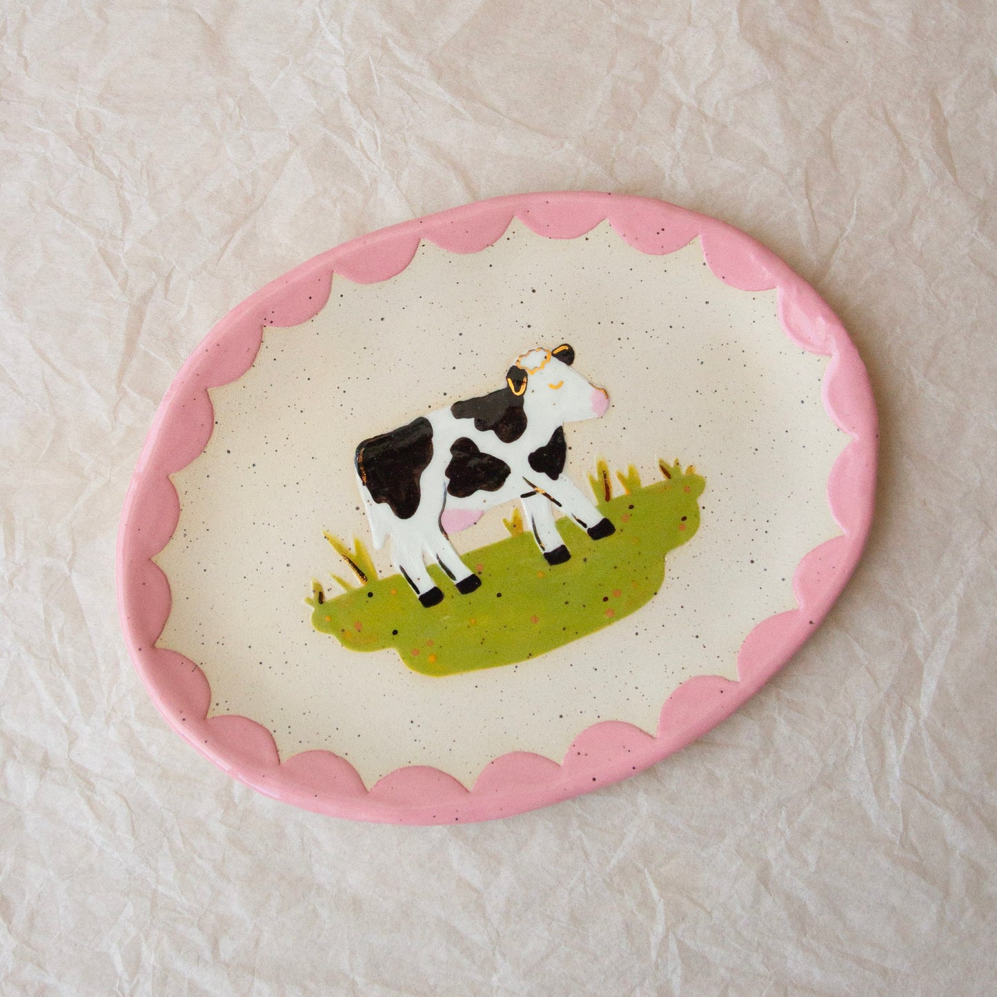 Cow Catch-All Dish - discounted due to cosmetic issue