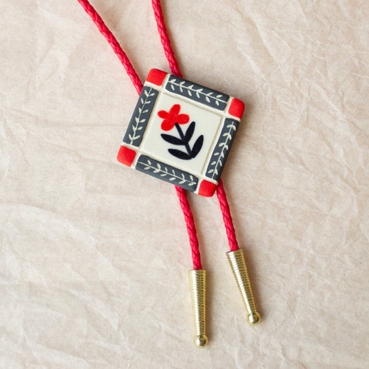 Nancy Nickolson x Meghan MacWhirter - Flower Quilt Bolo Tie
