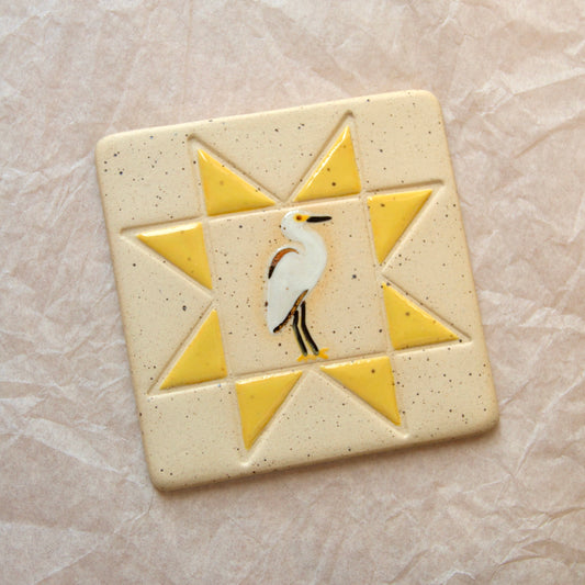 Snowy Egret Tile