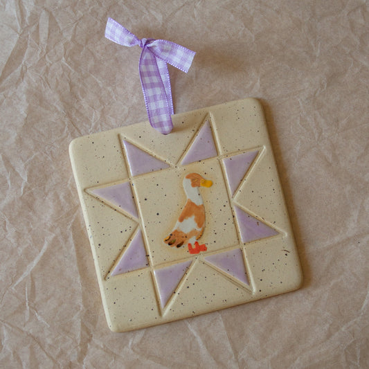 Runner Duck with Lavender Wall Hanging