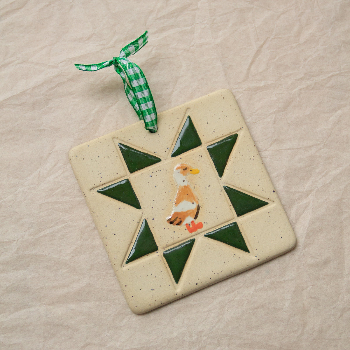 Runner Duck with Forest Green Wall Hanging