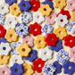 Daisy Hoops - Cobalt Blue