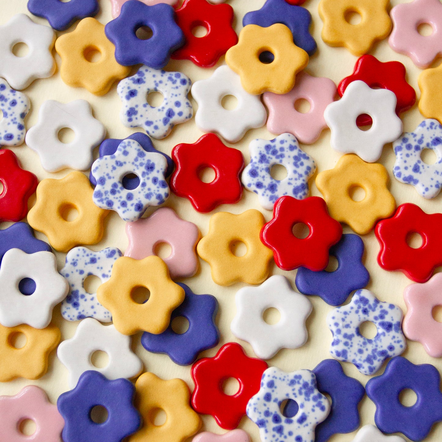 Daisy Hoops - Cobalt Blue